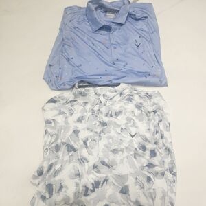 Two Men's  Callaway Opti Dry Golf   Patterned Polos